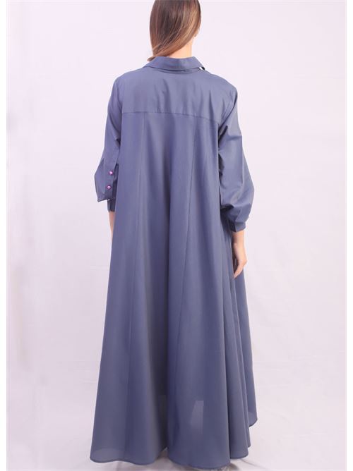 Large long dress Laboratorio Capri | LARAMUSSOLABLUGREY